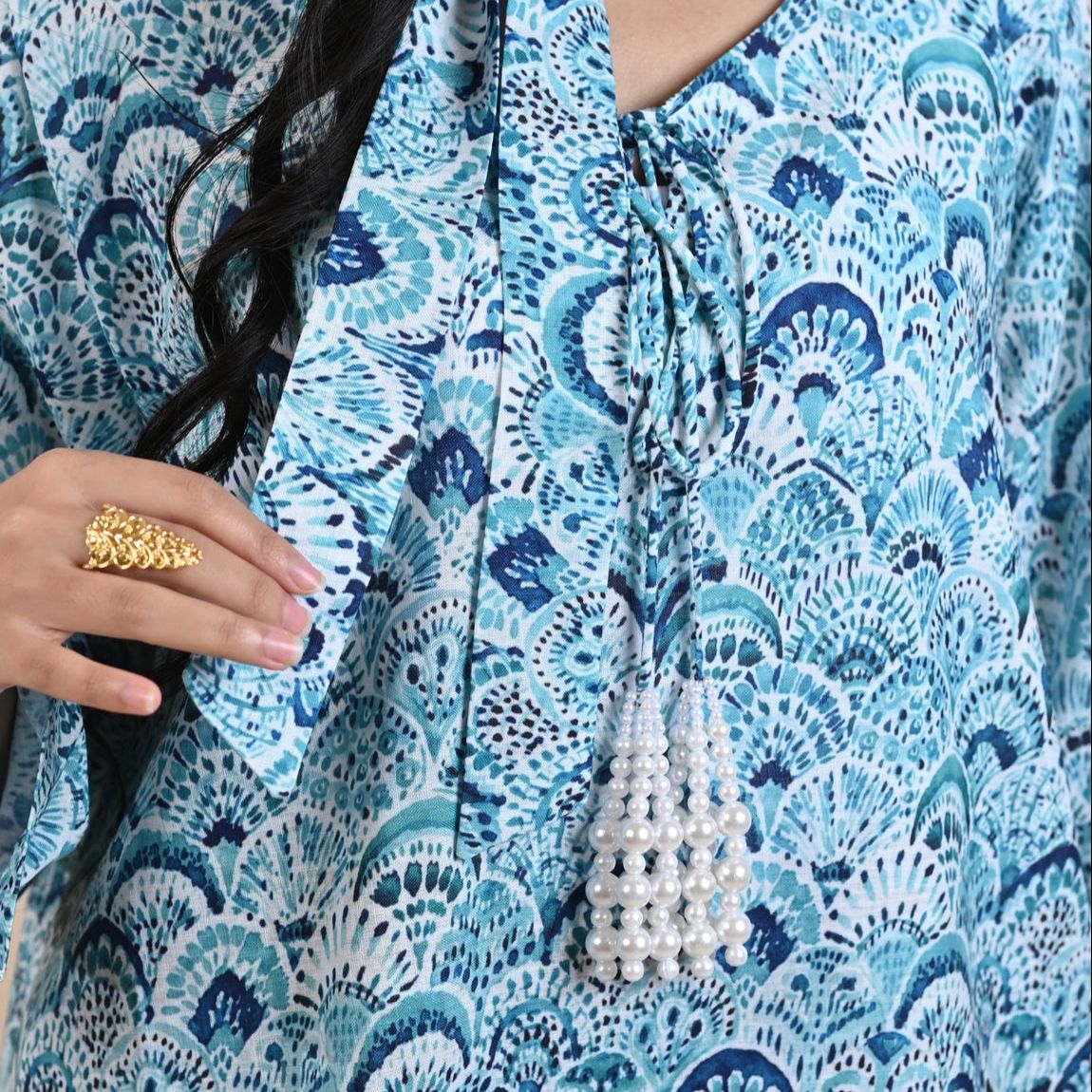 🐚🐚⭐️✨نقصة أصداف رمضان✨⭐️🐚🐚- pearly blue