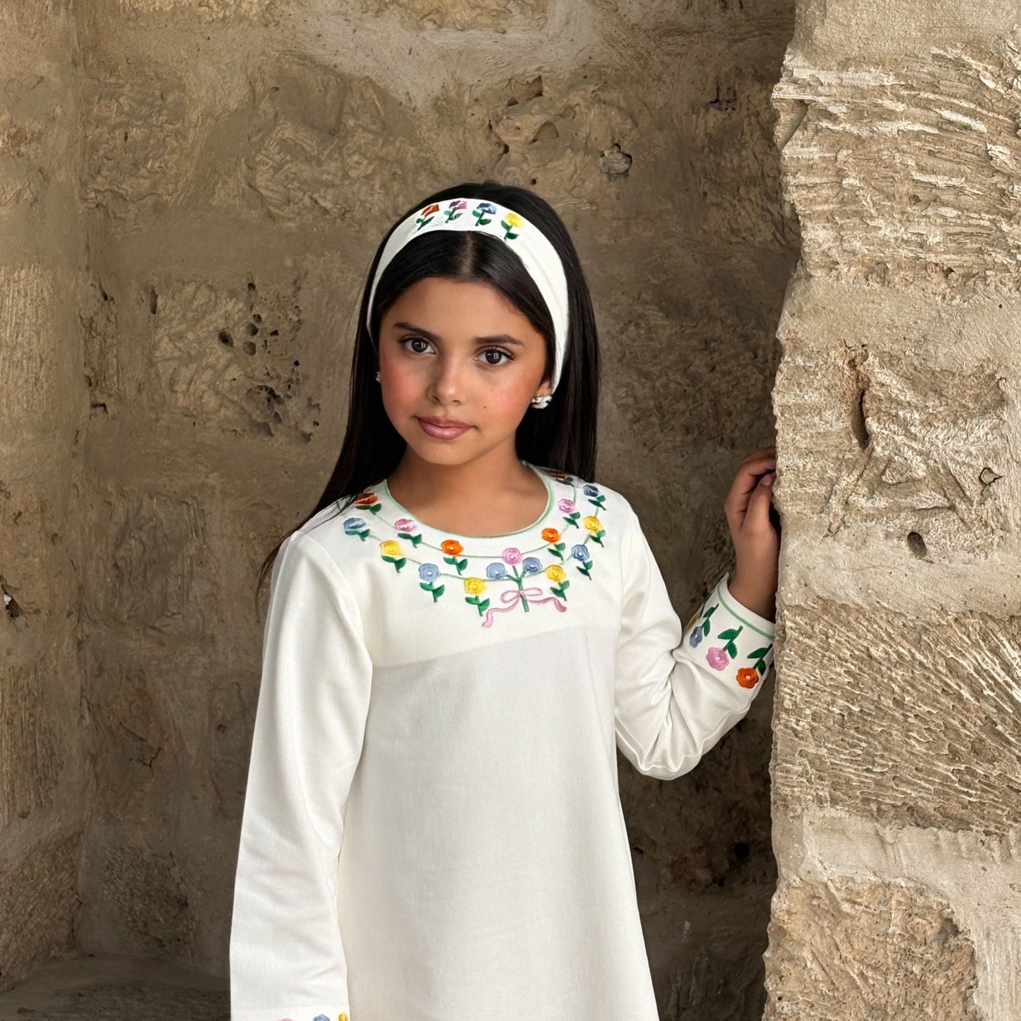 Floral 🌺-White Denim