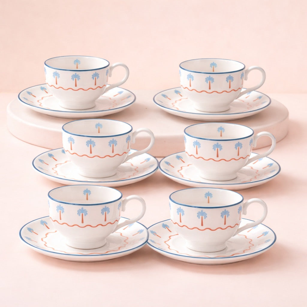 6 pcs English Tea Cups