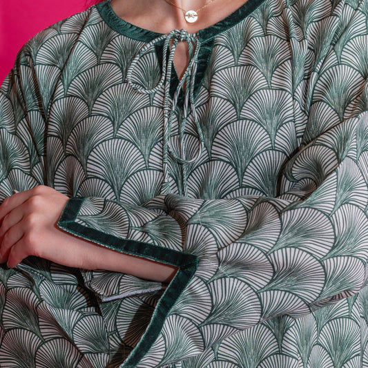 JALABIYA ONLY- GREEN OAISIS