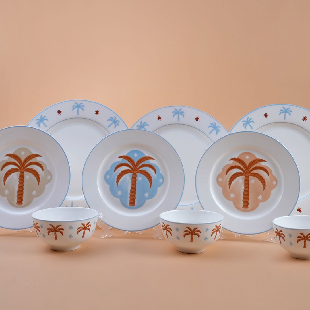 Plates Set - Sky Blue🩵🧡