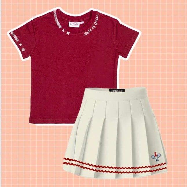 QND Tennis set- Tshirt & skirt