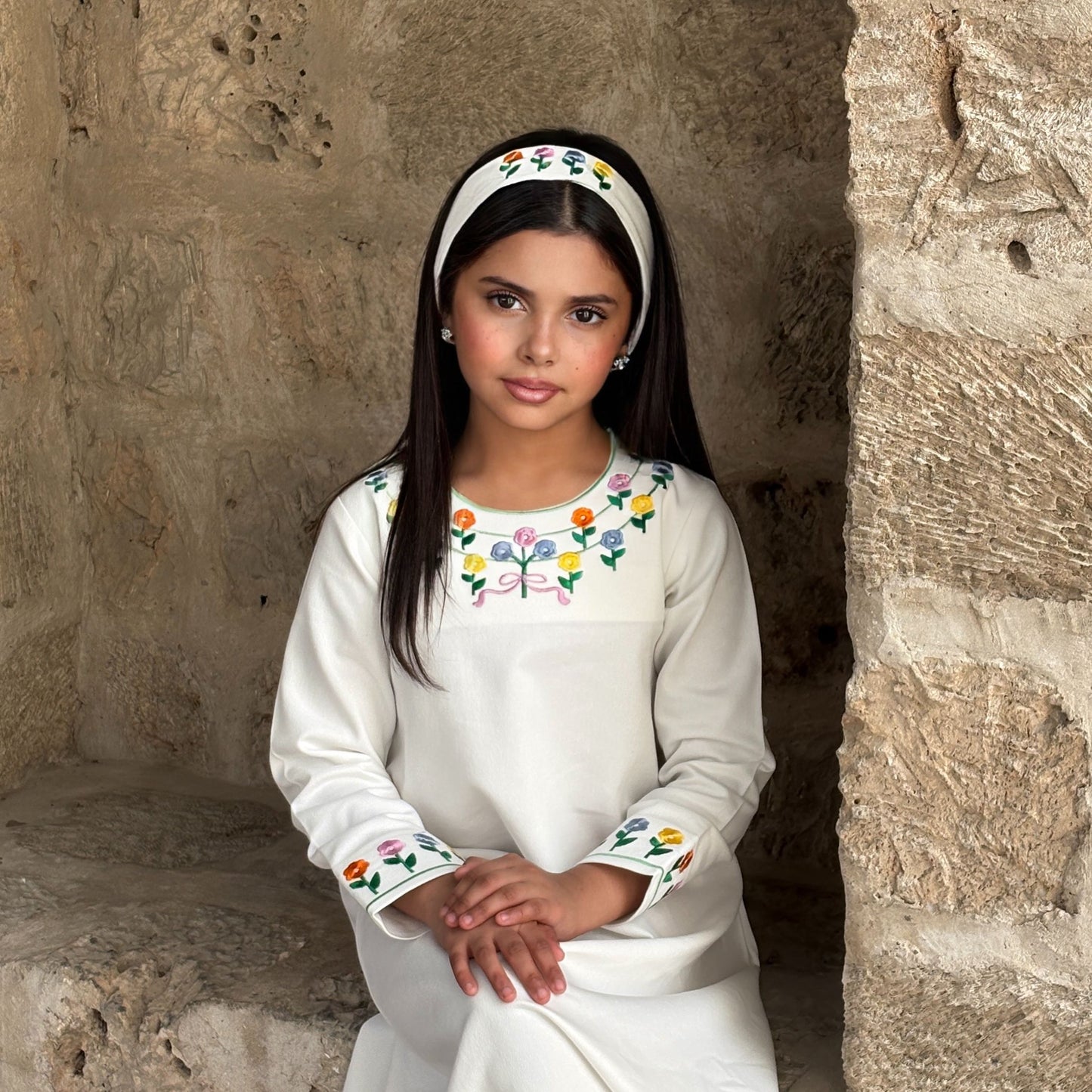 Floral 🌺-White Denim