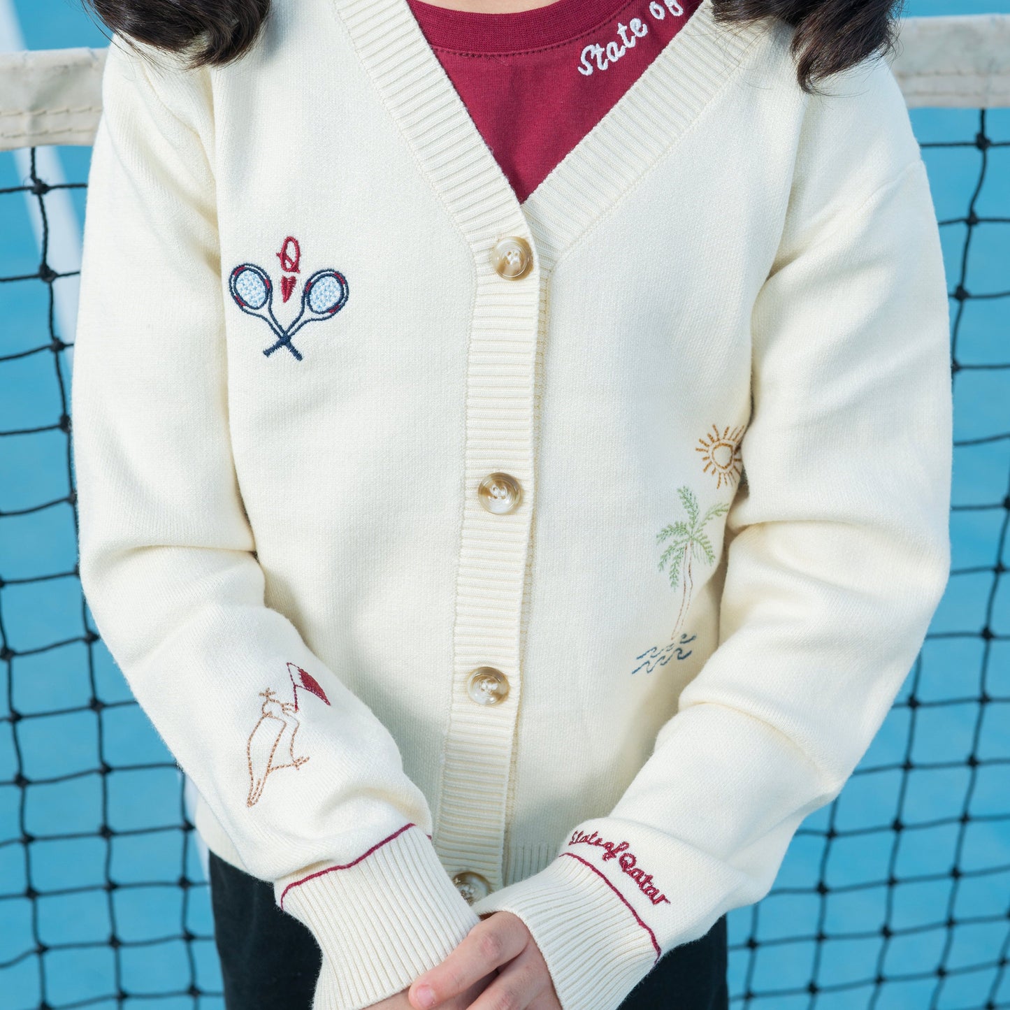 QND tennis collection- girls cardigan