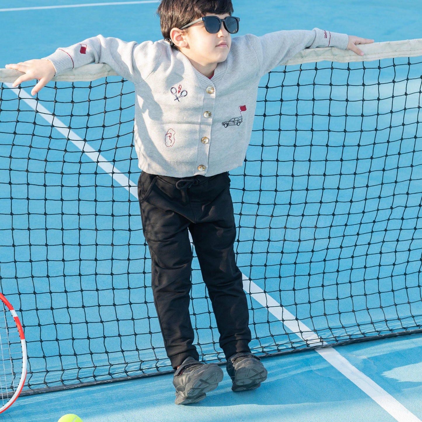 QND tennis collection- boys cardigan