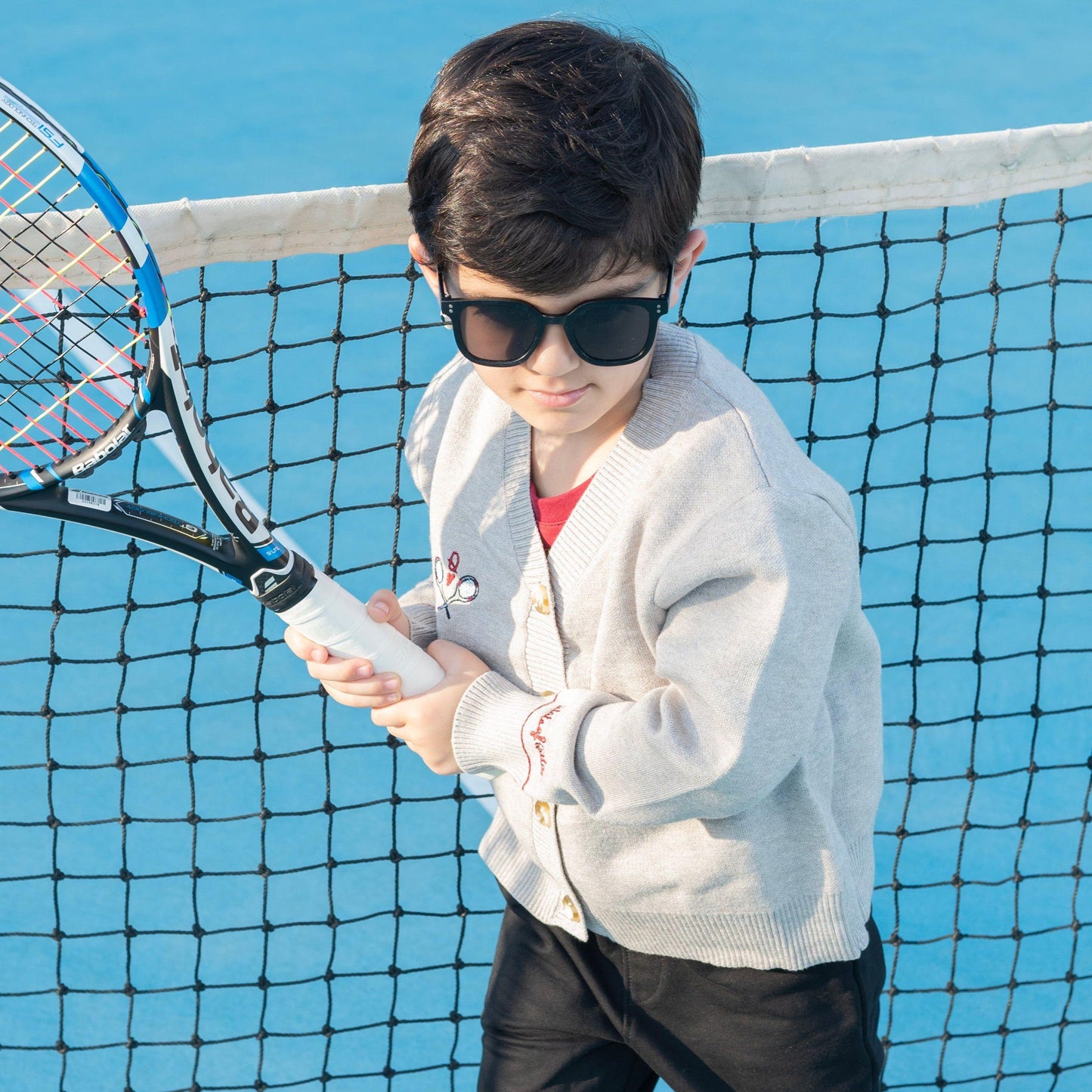 QND tennis collection- boys cardigan