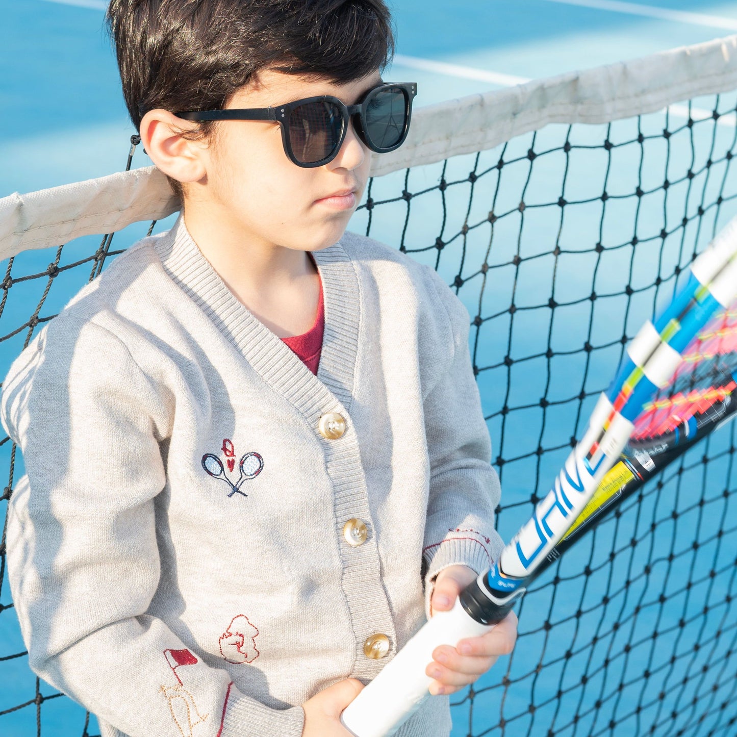 QND tennis collection- boys cardigan