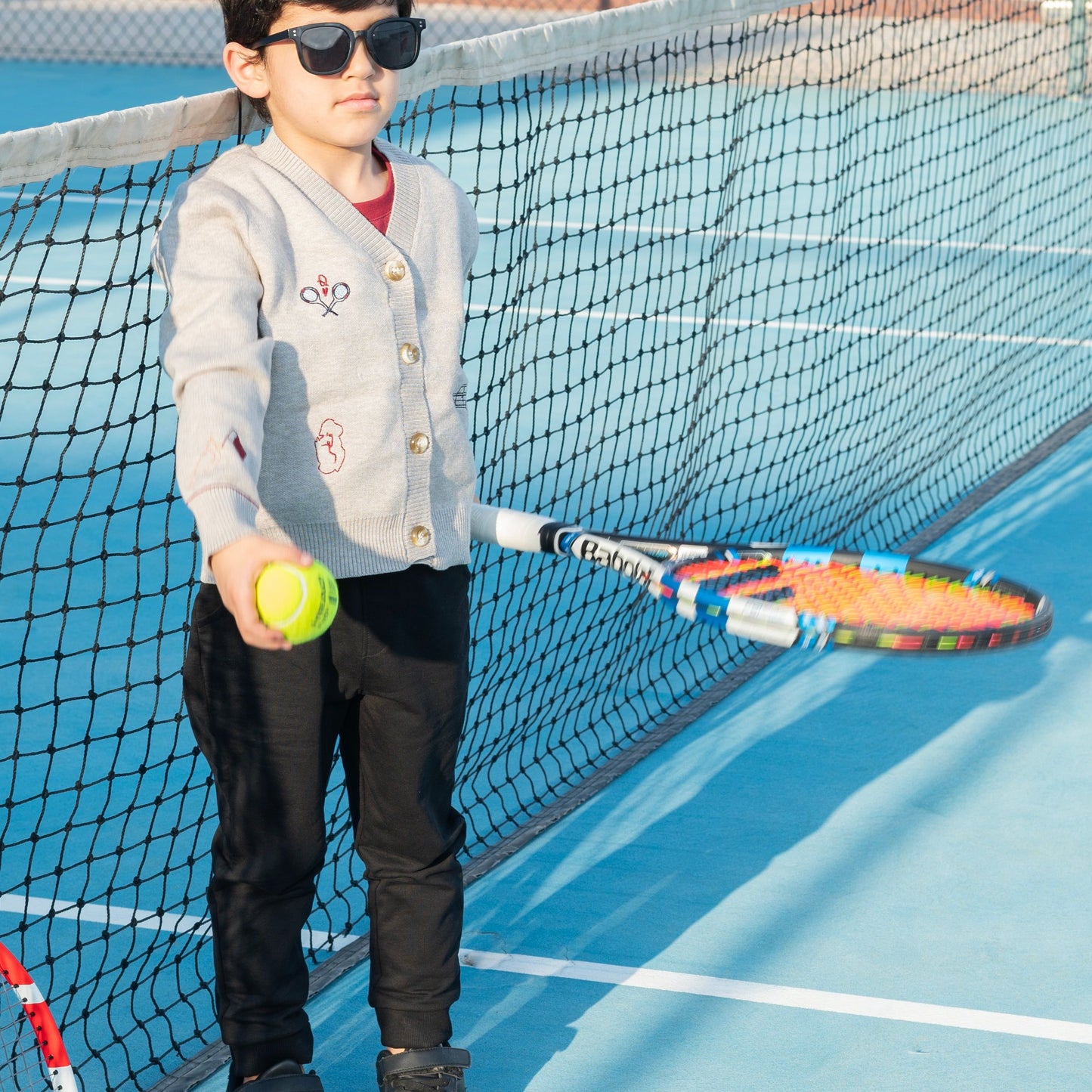 QND tennis collection- boys cardigan