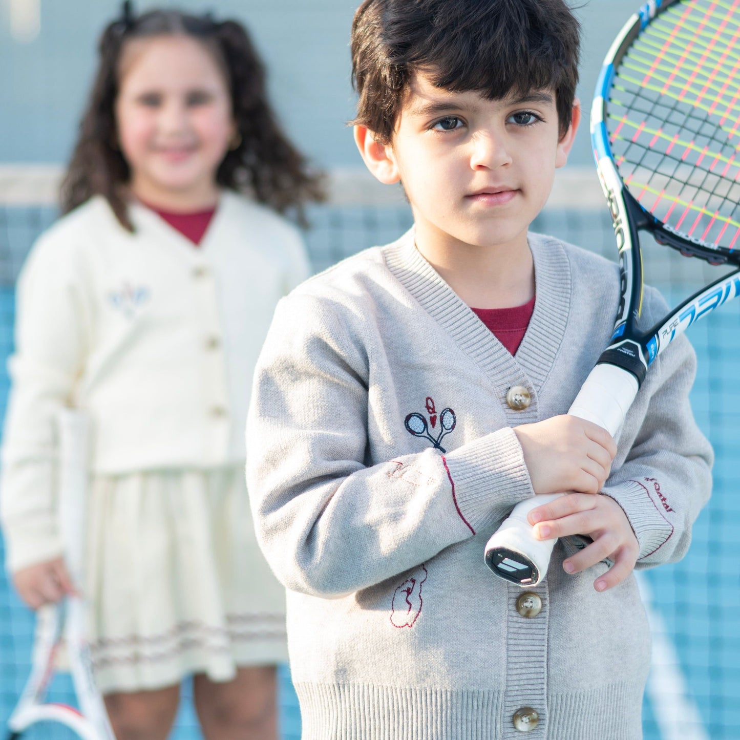 QND tennis collection- boys cardigan