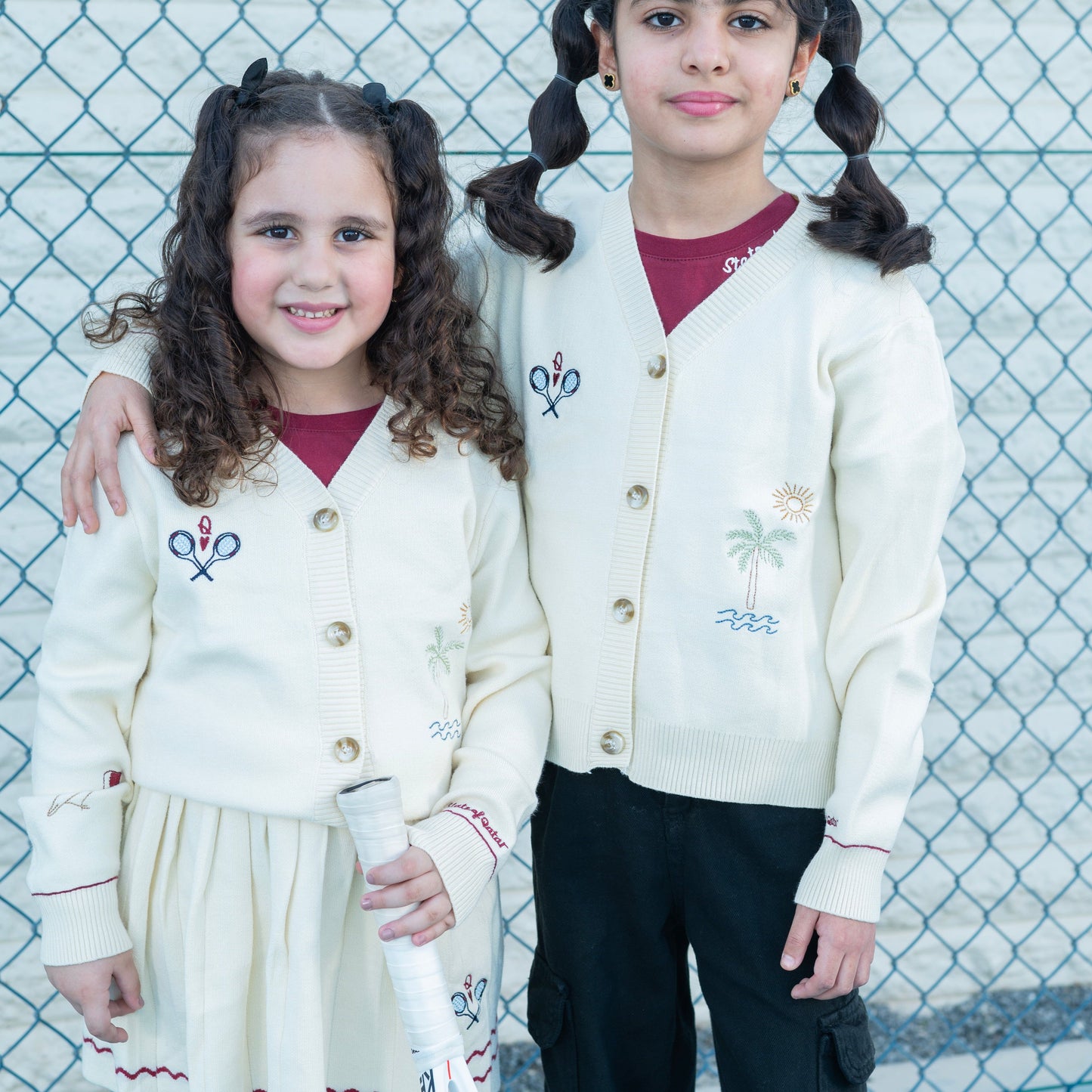 QND tennis collection- girls cardigan