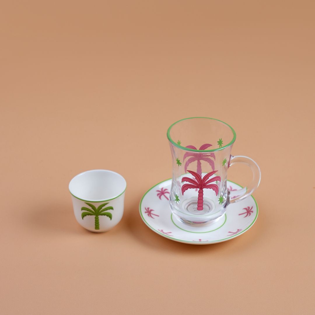 Arabic Tea & Coffee Set-  Pink🩷