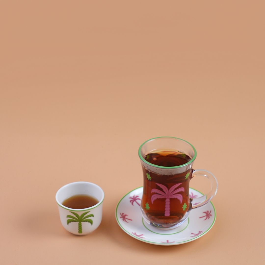 Arabic Tea & Coffee Set-  Pink🩷
