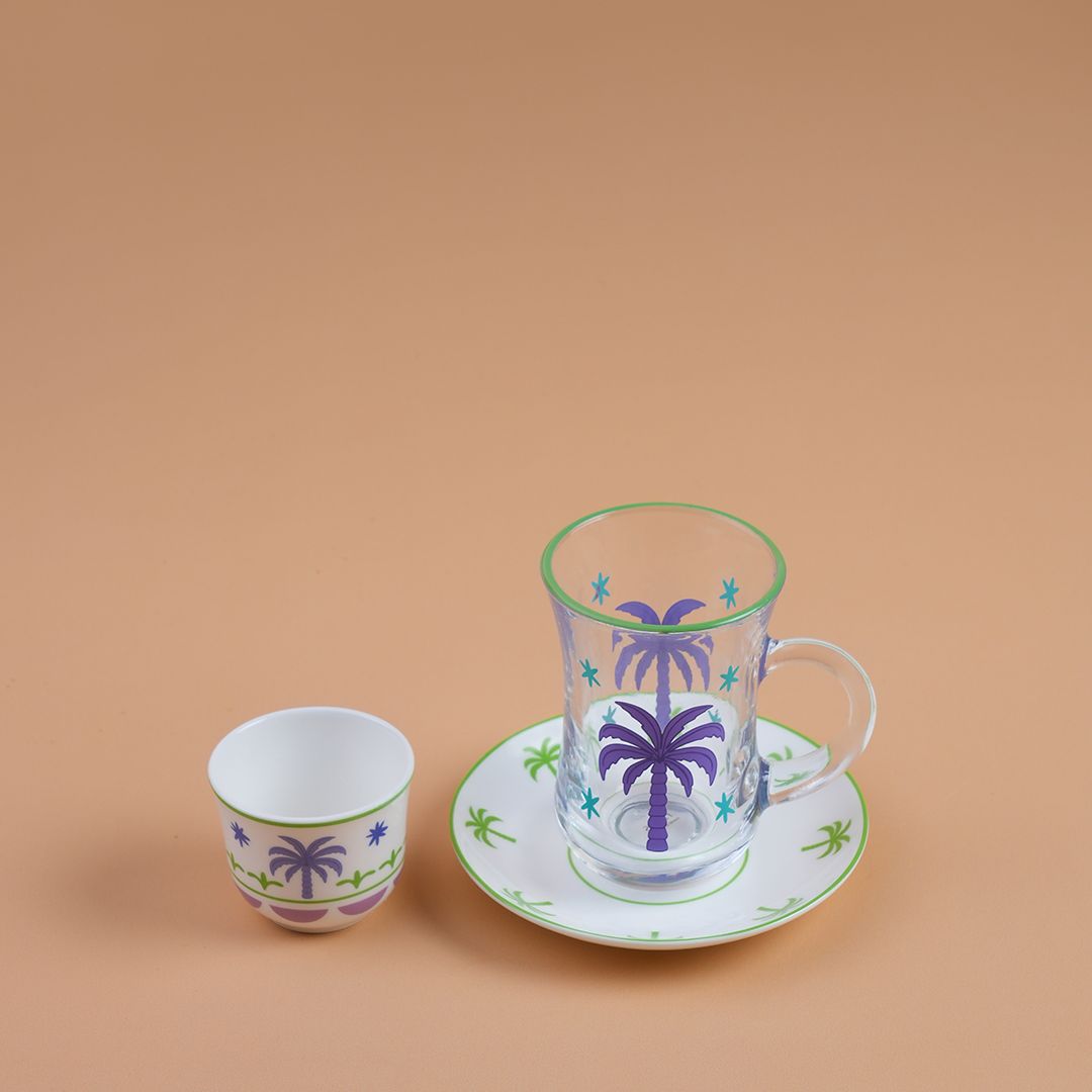 Arabic Tea & Coffee Set- Purple💜