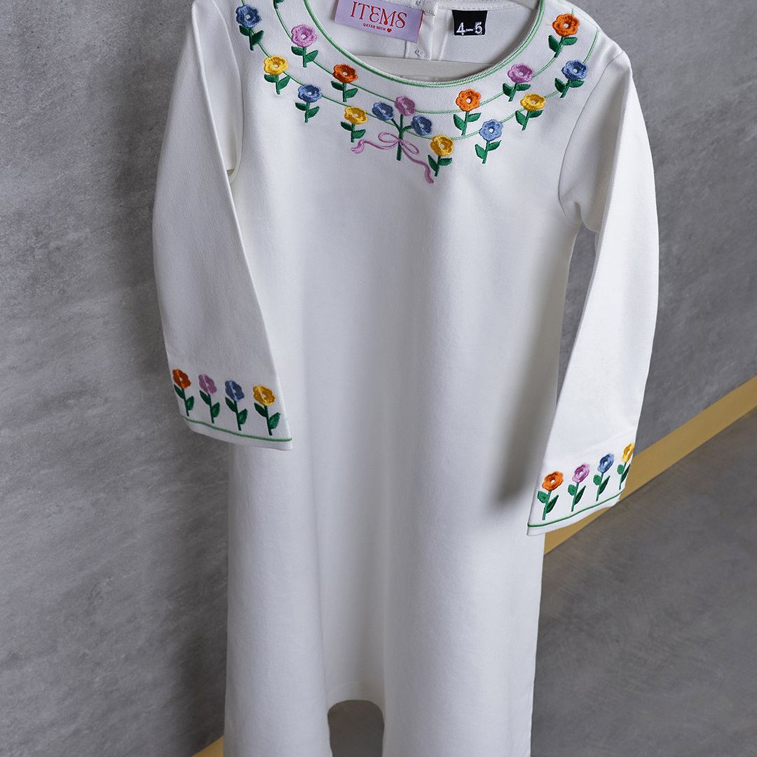 Floral 🌺-White Denim