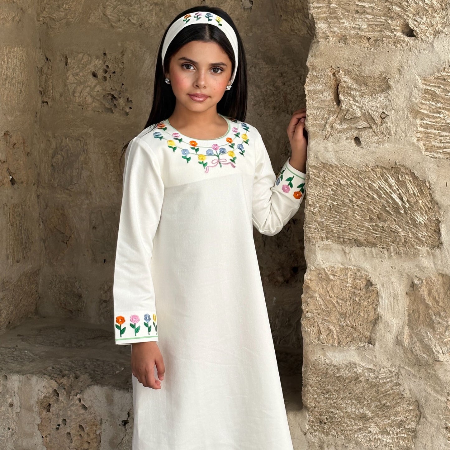 Floral 🌺-White Denim