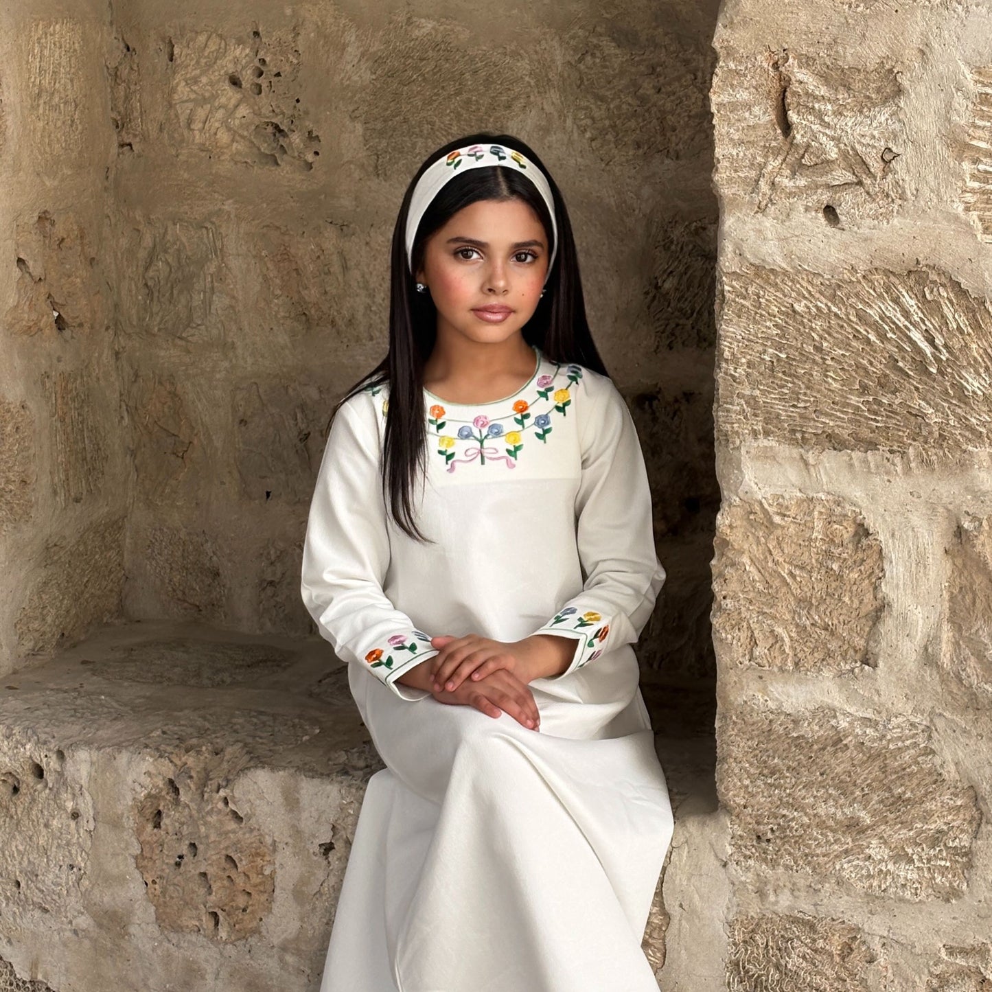 Floral 🌺-White Denim