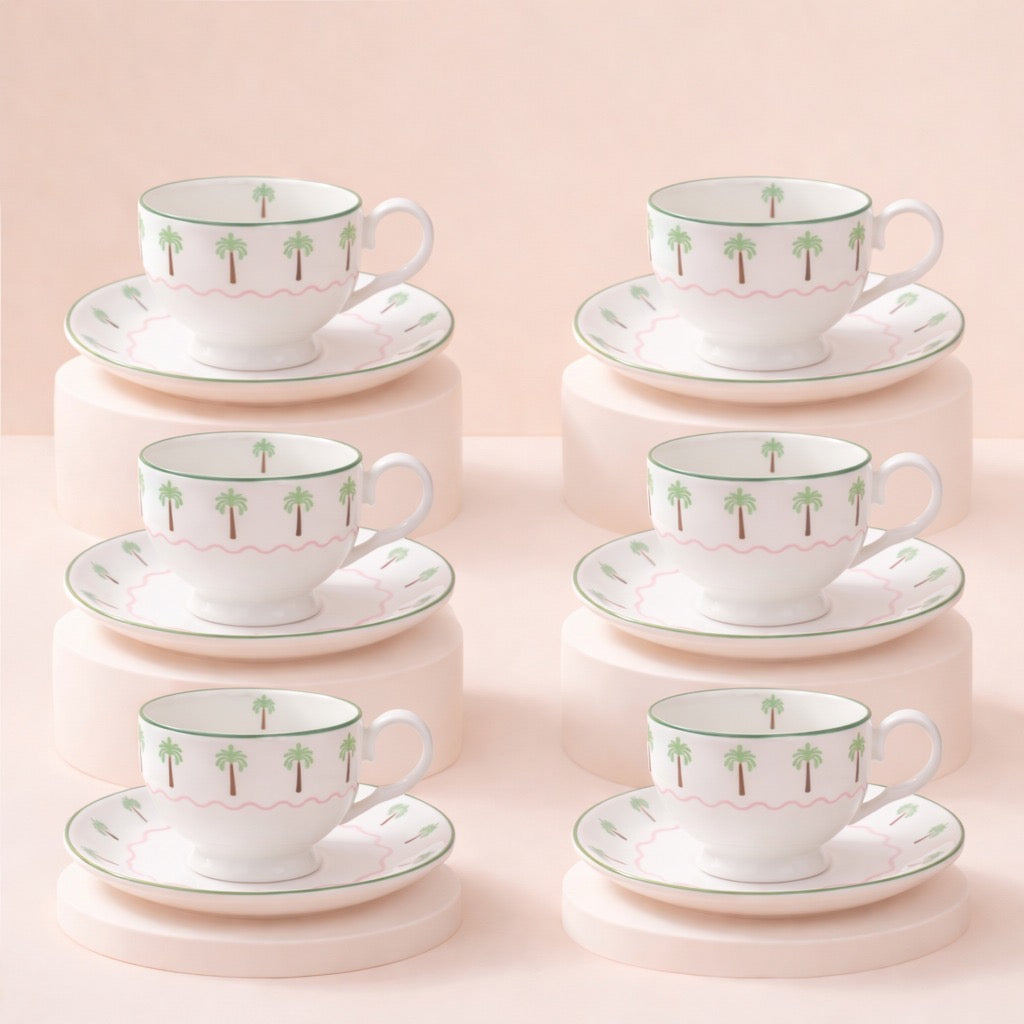 6 pcs English Tea Cups