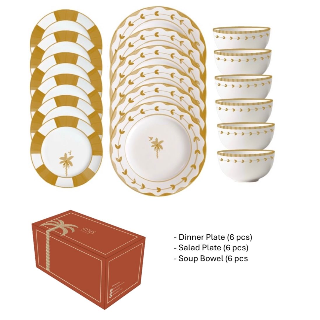 Plates Set - Palms Collection
