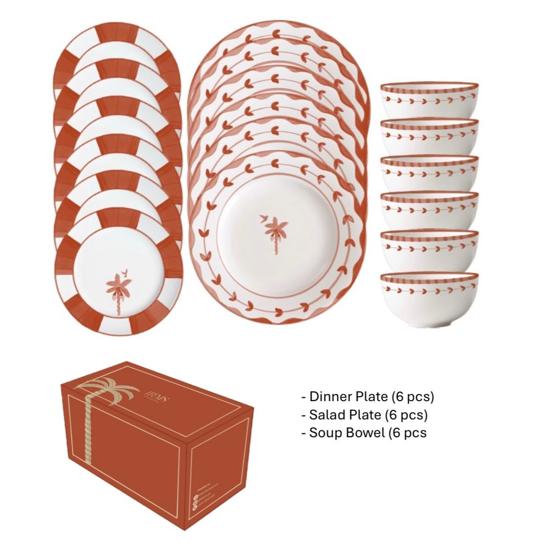 Plates Set - Palms Collection