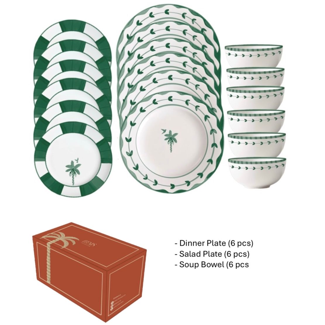 Plates Set - Palms Collection