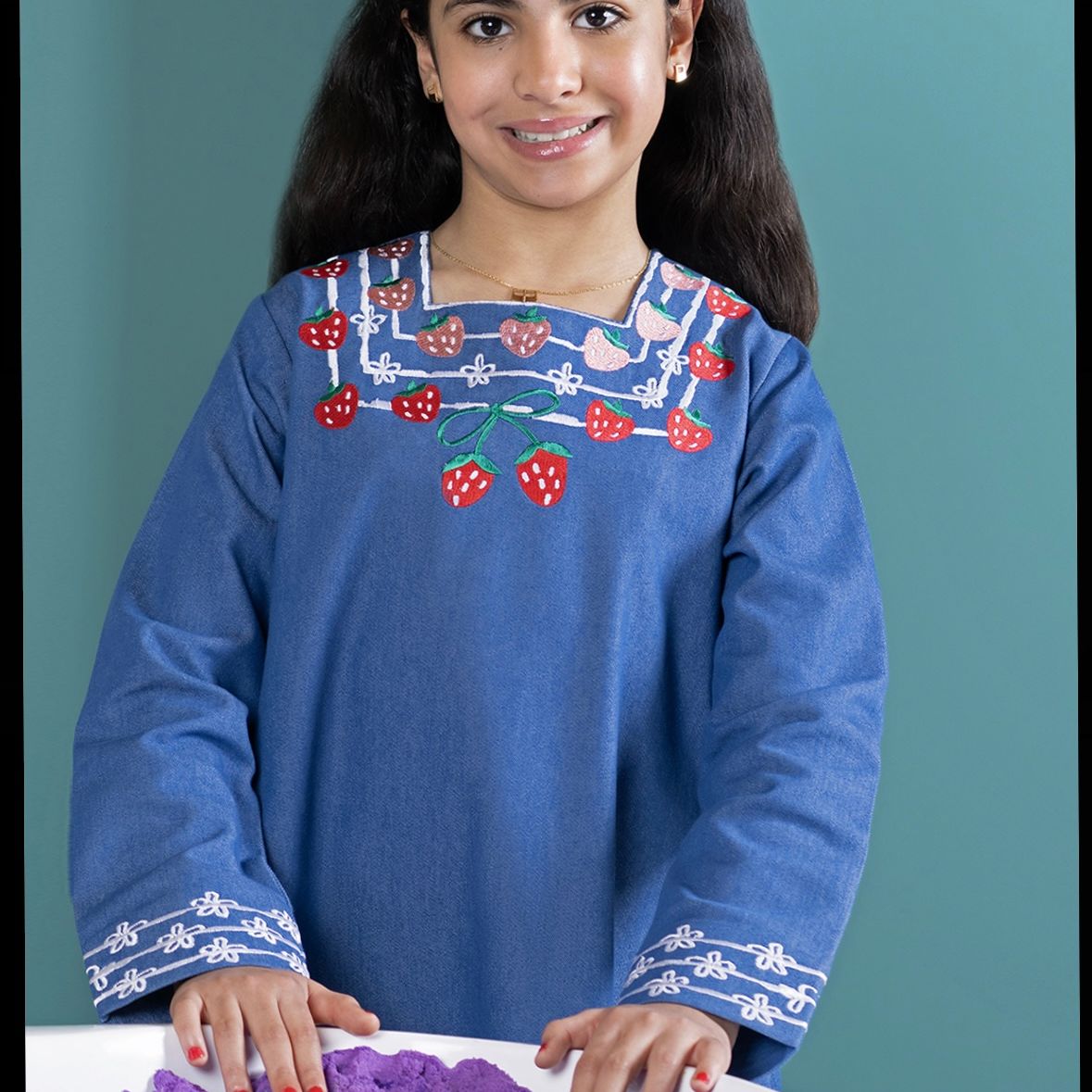 Strawberry 🍓- denim blue