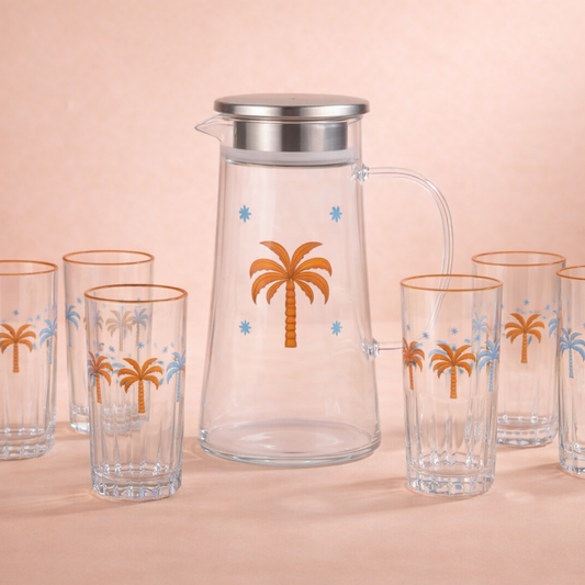Jug & Glasses Set - Sky Blue🩵🧡 (PRE-ORDER)