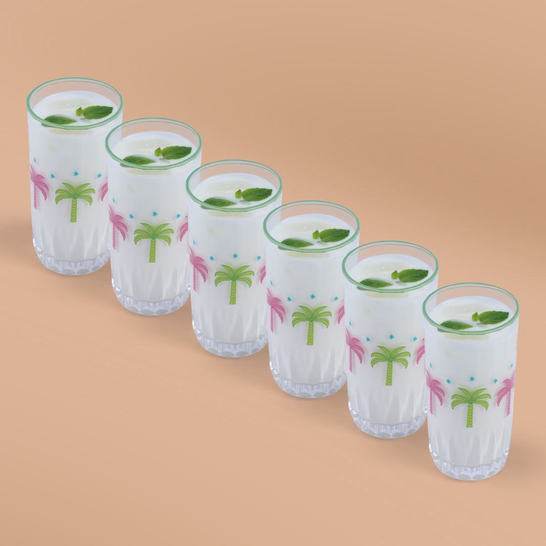 6 Glasses Set - Pink🩷