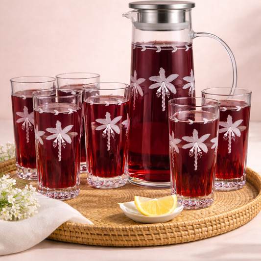 Juice Jug & Glasses Set - Palms Collection (PRE-ORDER)