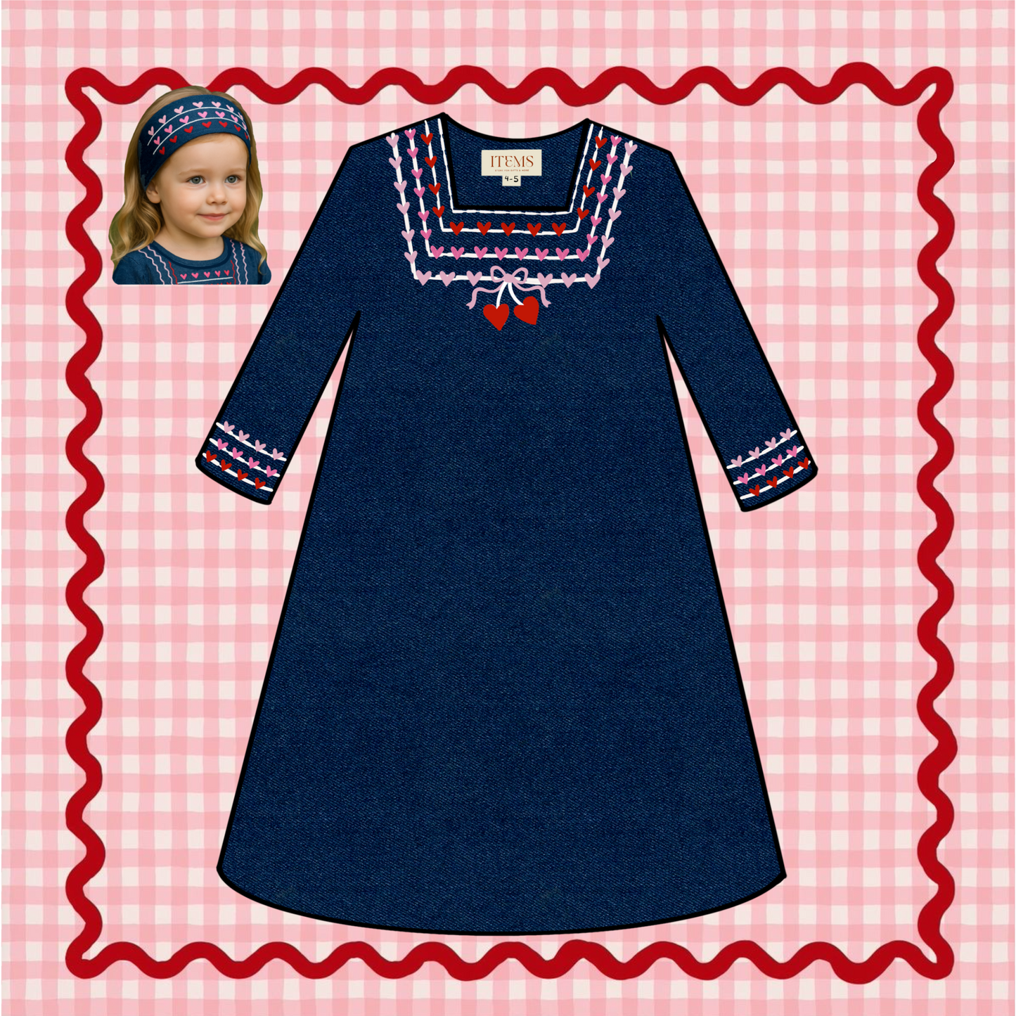 Heart ❤️- Dark Blue Denim