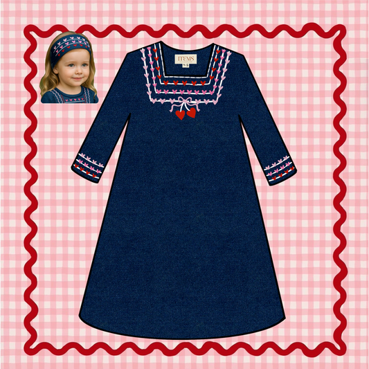 Heart ❤️- Dark Blue Denim