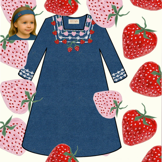 Strawberry 🍓- denim blue